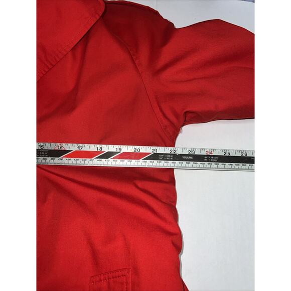 Vintage JH Collectibles Trench Coat Womens Size 4 Red Duster With Liner - Picture 16 of 16